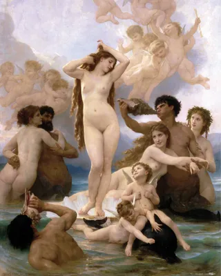 Zdjęcie produktu dla William-Adolphe Bouguereau Art Print Obraz - Narodziny Wenus, 1879 (50 x 40 cm)