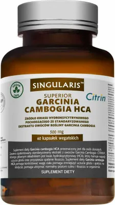 Zdjęcie produktu dla Singularis, Garcinia Cambogia HCA 500mg, 60 kapsułek