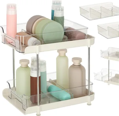Produktbild von Schreibtisch-Organizer für Küche, Badezimmer, Acryl, zweistöckig