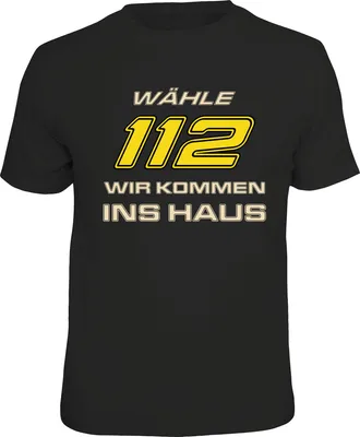Produktbild von Feuerwehr - Textilien - wähle 112 wir kommen