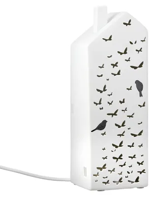 Zdjęcie produktu dla Gilde Tischleuchte, Haus, "Vogelhaus", Porzellan, weiß h.27cm