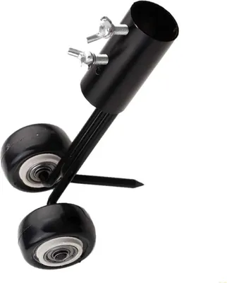 Produktbild von 2-in-1 manuelle Unkrautvernichter mit Rädern - Unkrautzieher - Fugenreiniger - Unkrautvernichter für Garten - Terrasse - Auffahrt (schwarz)
