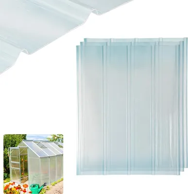 Immagine prodotto di Lastre ondulate TolleTour, lastre per luce diurna FRP, lastre ondulate trasparenti, lastre profilate ondulate trapezoidali, lastre per tetti resistenti al gelo/isolanti, lastre per serre spesse 2 mm, possibilità di taglio in lunghezza (0,9x1,2 m, 10 pz)