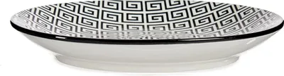 Obrázek produktu pro VESSIA | Talíř - Jídelní talíř - 19,5 cm - bílý černý - Dezertní talíř - Porcelán