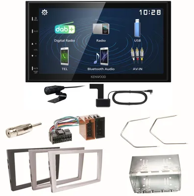 Produktbild von Kenwood DMX129DAB DAB+ Bluetooth Einbauset für Opel Vectra C Signum Corsa Combo