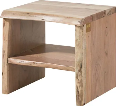 Immagine prodotto di MASSIVMOEBEL24 | comodino in legno di Acacia 45x40x45 acacia naturale laccato PURE ACACIA #310