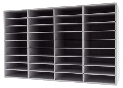 Productafbeelding van Documentenhouder met 24 vakken - PVC, wit/zwart