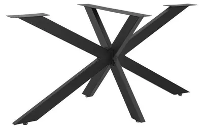 Immagine prodotto di Struttura per tavolo in metallo – Telaio per tavolo in acciaio nero – Quadrato – 85x85x71 cm