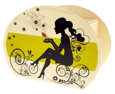 Produktbild von Holzdekoration Spardose Girl BxLxH 65x115x85mm NEU