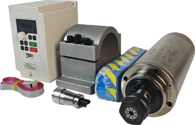 Produktbild von 2,2 kW ER20 Spindelmotor, luftgekühlt, präzise Betriebsdrehzahl 10-24000 U/min, Set 6