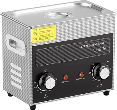 Immagine prodotto di Pulitore a ultrasuoni da 3 litri, 120 W, dispositivo sonico digitale con funzione di riscaldamento, timer e custodia per orologi, occhiali, monete, componenti metallici e utensili