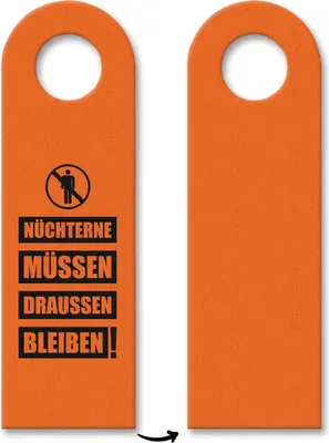 Produktbild von 3x Nüchterne müssen draußen bleiben Türhänger Türanhänger Türschild