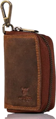 Produktbild von MATADOR BARI Schlüsselmäppchen aus Leder mit Geschenkbox, RFID Schlüsseletui Damen, Autoschlüssel Hülle, Kartenfach, Karabiner Luxus Etui Premium Set!
