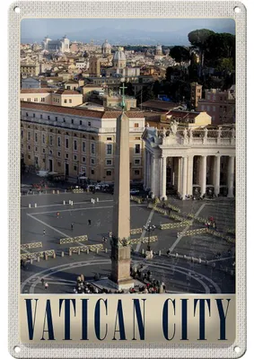 Produktbild von Blechschild Reise 20x30cm Vatikan Stadt Platz Kirche Urlaub