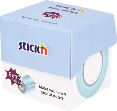 Produktbild von Haftnotizen 50 mm x 10 m auf Rolle, Pastellblau – Stickn