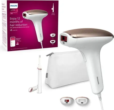 Produktbild von Philips IPL-Haarentferner Lumea IPL Haarentfernungsgerät 9000 Series – mit SenseIQ, 450000 Lichtimpulse, 4 Aufsätze, Frauen, Männer, Intimbereich