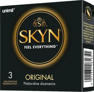 Produktbild von Unimil SKYN Original, Männliches Kondom, weich, Natürlich/Natur, Zusätzliches Gefühl, 53 mm, 3 Stück(e)