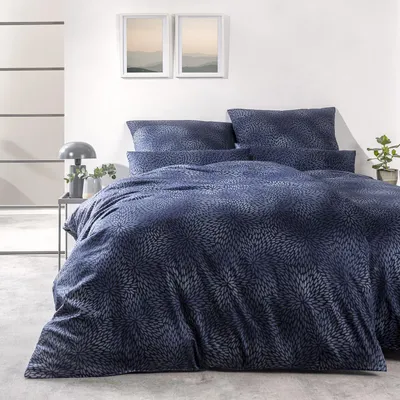 Produktbild von Estella Mako Satin Bettwäsche Naoko 7569-606 indigo 135x200
