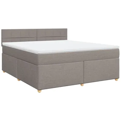 Produktbild von Boxspringbett mit Matratze Taupe 180x200 cm Stoff