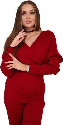 Produktbild von Zweiteiliges rotes Pullover-Set