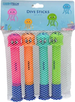 Produktbild von SwimTech - Kinder Tauchstäbe 4er-Pack RD3975 (Einheitsgröße) (Bunt)