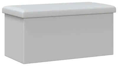 Produktbild von vidaXL Klappbare Aufbewahrungsbank Weiß 180 kg 80 L 77 x 38 x 38 cm