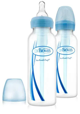 Dr. Brown's Standard-Flasche, 250 ml, Options+, 2 Stück, blau, Modell SB82405