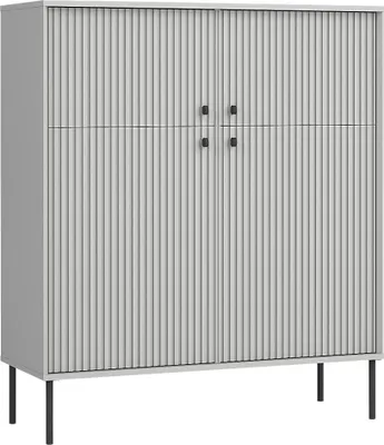 Obrázek produktu pro Kondela Čtyřdveřová komoda Aris 2D2D - šedá / černá