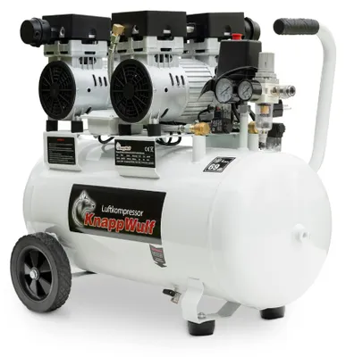 Productafbeelding van Luchtcompressor Stille Olievrije - 50 Liter Tank - 1500 Watt Vermogen - 8 Bar Max Werkdruk