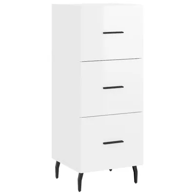 Produktbild von Sideboard Hochglanz-Weiß 34,5x34x90 cm Holzwerkstoff