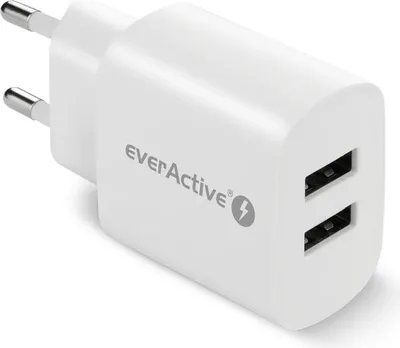 Productafbeelding van everActive SC-220 Wandlader, 2x USB, 2,4A, 12W