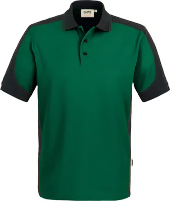 Produktbild von HAKRO Poloshirt Contrast MIKRALINAR® tanne/anthrazit 3XL