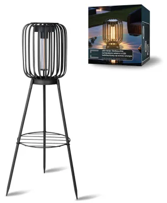 Produktbild von LED Solar Stehleuchte 3in1 Gartenlampe Außenleuchte mit COB LED warmweiß Lichtsensor IP44 Solarleuchte Terrasse Balkon Gartenbeleuchtung kabellos schwarz