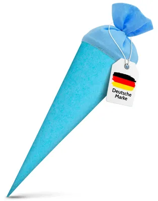 Produktbild von itenga Bastelschultüte 70cm rund pazifikblau HELLBLAU