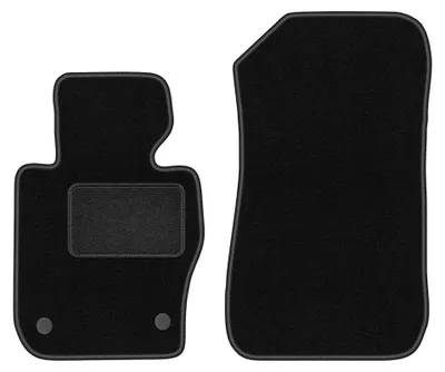 Produktbild von Velours-Fußmatten Vorne für BMW 3 E90 xDrive 2004-2011 (Limousine) – 2-tlg, Schwarz, passgenau – Wielganizator LUX – Ausführung W0860