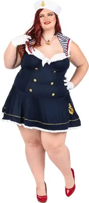 Immagine prodotto di Seducente costume da marinaio plus-size, donna - XXL (46/48)