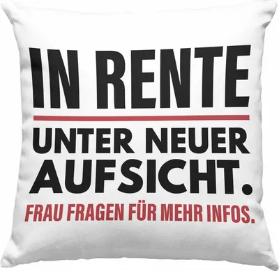 Produktbild von Trendation - Renter Deko-Kissen mit Füllung 40x40 Ruhestand Geschenk Rente Mann Lustig Renteneintritt Abschiedsgeschenk Sprüche Pension (Blau)