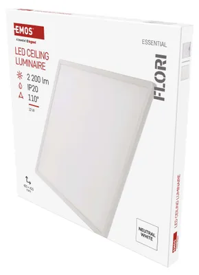 LED přisazené svítidlo FLORI čtvercové, bílé, 22W, neutrální bílá