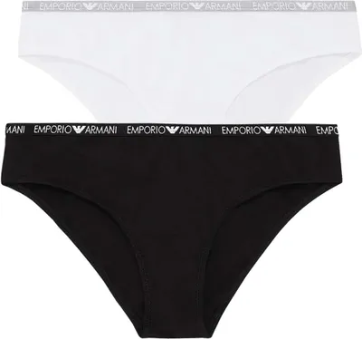 Produktbild von EMPORIO ARMANI Damen Slips Mini Briefs Iconic Baumwolle (2er Pack) Mehrfarbig/Multicolor L