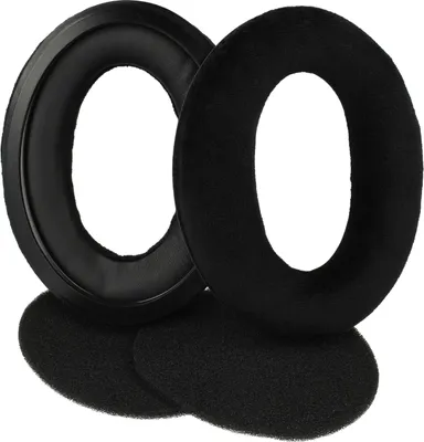 Produktbild von vhbw Ohrpolster kompatibel mit Sennheiser HD555, HD558, HD595, HD598, HD515, HD518 Kopfhörer Headset, Schaumstoff Schwarz