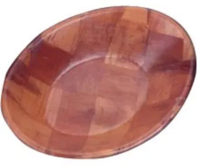 Ovale Holzservierschale, groß, braun, 305x229 mm