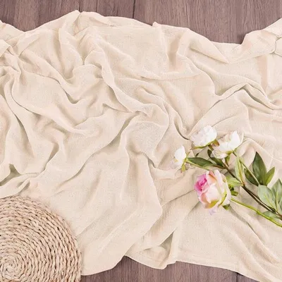 Set aus 2 Käsetüchern, Gewebter Tischläufer 80 x 300 cm, Boho Stil für Babyparty, Hochzeit und Festdekoration in Grau Grün