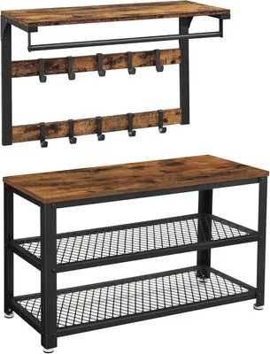 Produktbild von Schuhbank und Wandgarderobe Set