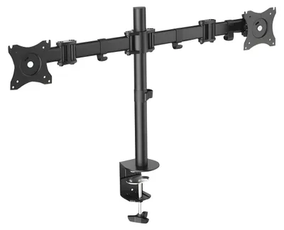 Produktbild von DIGITUS Monitor-Halterung DA-90349 schwarz für 2 Monitore, Tischklemme