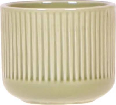 Produktbild von Flare Dekotopf Green - Ø6cm - Kleiner Retro - Blumentopf mit Rillenstruktur