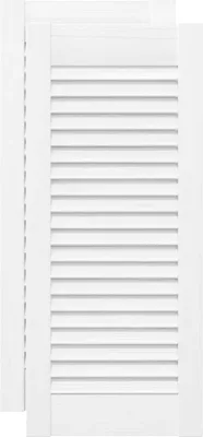 Produktbild von vidaXL Schranktüren Lamellen-Design 2 Stk. Weiß 69x29,5 cm