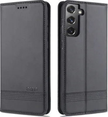 Produktbild von LaimTop LederHülle für Samsung S21 Plus 5G, Klapphüllen Brieftasche Magnetverschluss Ständer Schutzhülle für Samsung Galaxy S21 Plus 5G Schwarz