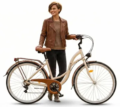 Produktbild von Dallas Bike Fahrrad 28 Zoll - Damenfahrrad - Shimano 7-Gang - Aluminium Rahmen M 18" - Creme