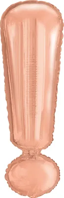 Immagine prodotto di Palloncino in foil punto esclamativo oro rosa - 88 cm