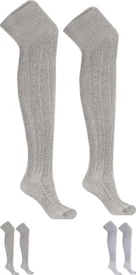 Produktbild von Lange Trachtensocken trachtenstrümpfe overknee Strümpfe 70cm, Größe:44-46, Farbe:Meliert